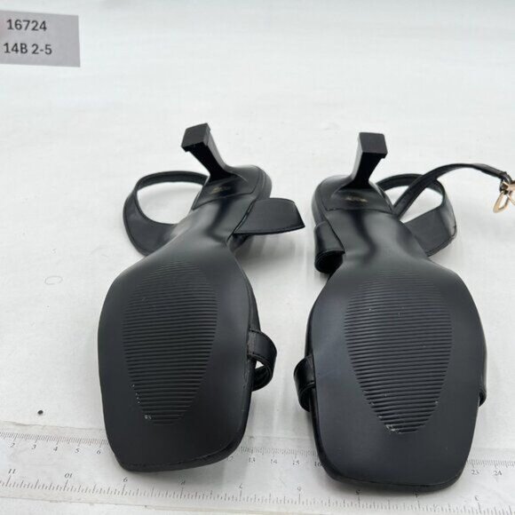 XYD Black Open Toe Ankle Strap Kitten Heel Buckle Dance Casual Dating Sandals - Picture 6 of 7